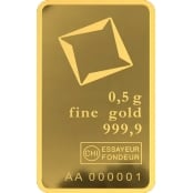 Goldbarren Valcambi 0,5 Gramm (Blistercard) 3
