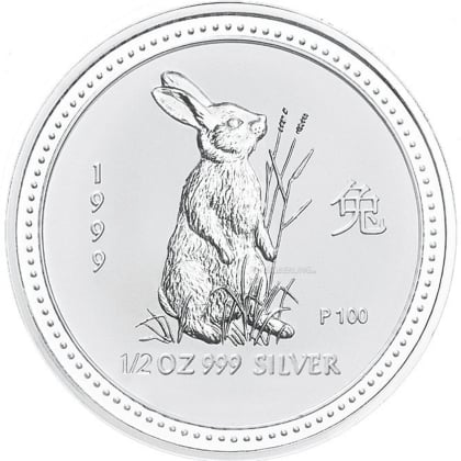 Lunar I - Hase 1/2 oz Silber 1999