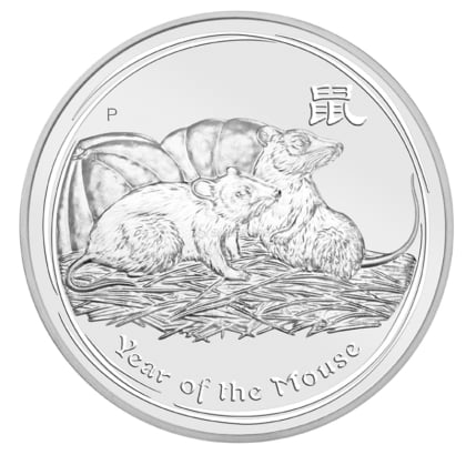 Lunar II - Maus 1 oz Silber 2008