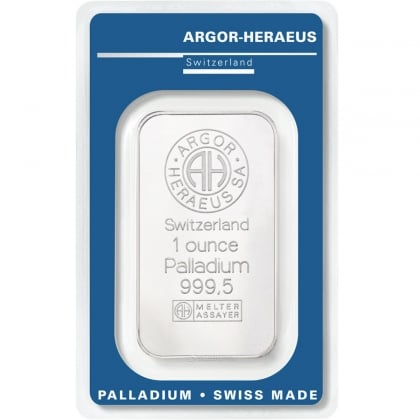 Palladiumbarren 1 oz Argor-Heraeus