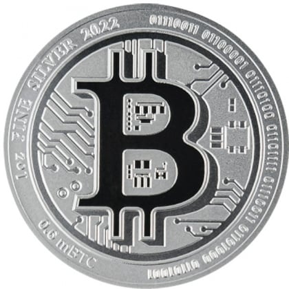 Bitcoin Münze aus Silber 1 oz (Niue)