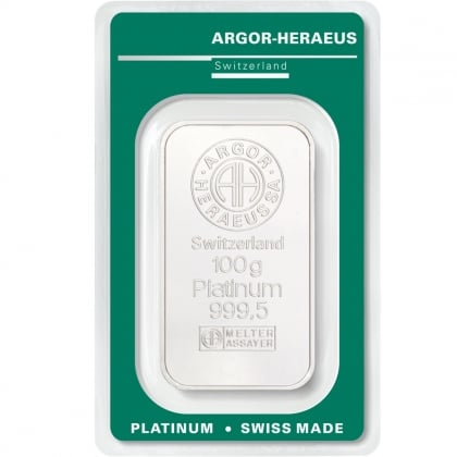 Platinbarren 100 Gramm Argor-Heraeus