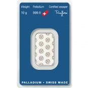 Palladiumbarren 10 Gramm Argor-Heraeus 2