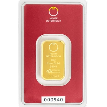 Goldbarren Münze Österreich 10 Gramm