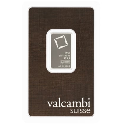 Platinbarren 10 Gramm Valcambi