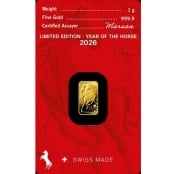 Goldbarren Argor-Heraeus 1 Gramm Pferd 3