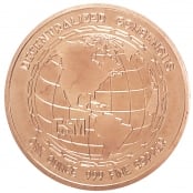 Bitcoin Münze aus Kupfer 1 oz 2