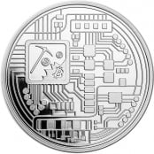 Bitcoin Münze aus Silber 1 oz 2