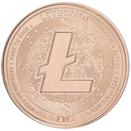 Litecoin Münze aus Kupfer 1 oz