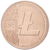 Litecoin Münze aus Kupfer 1 oz 2