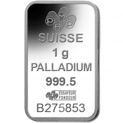 Palladiumbarren 1 Gramm PAMP Suisse