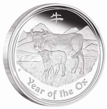 Lunar II - Ochse 1 oz Silber 2009