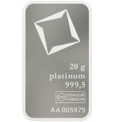 Platinbarren 20 Gramm Valcambi 3