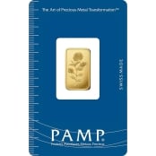 Goldbarren 2,5 Gramm PAMP Suisse Rose 3