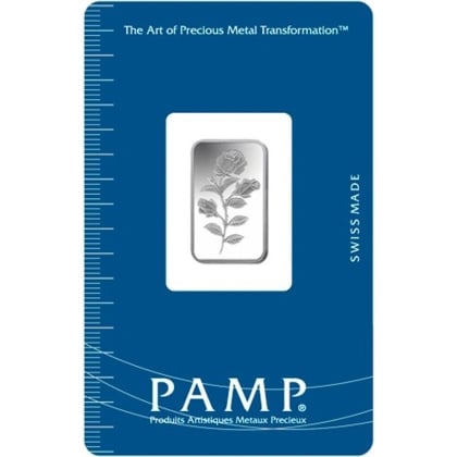 Silberbarren 2,5 Gramm PAMP Suisse Rose