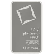 Platinbarren 2,5 Gramm Valcambi 3
