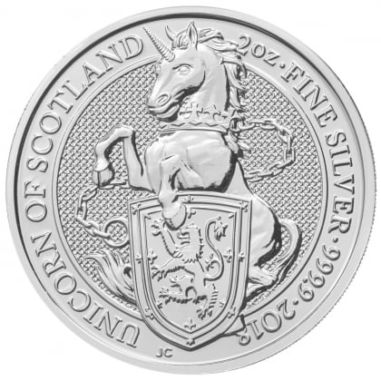 Queen's Beasts Unicorn 2 oz Silber 2018