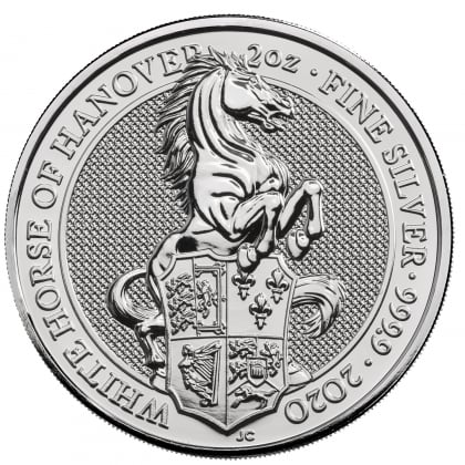 Queen's Beasts White Horse 2 oz Silber 2020