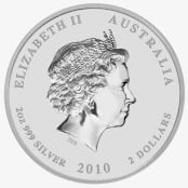 Lunar II - Tiger 2 oz Silber 2010 2
