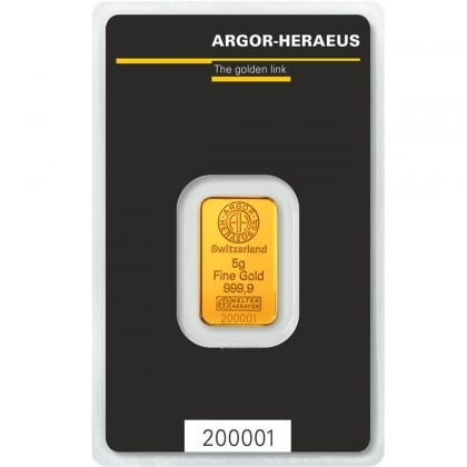 Goldbarren Argor-Heraeus 5 Gramm