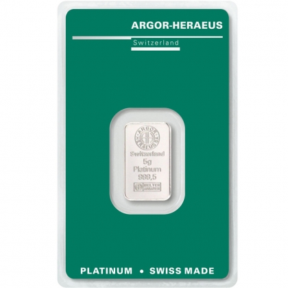 Platinbarren 5 Gramm Argor-Heraeus