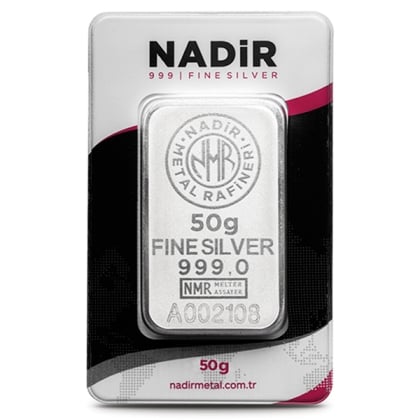 Silberbarren 50 g Nadir Metal Rafineri