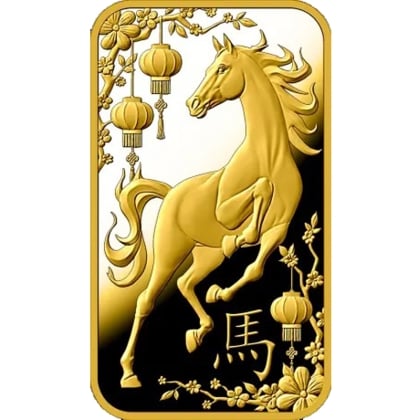 Goldbarren Argor-Heraeus 5 Gramm Pferd