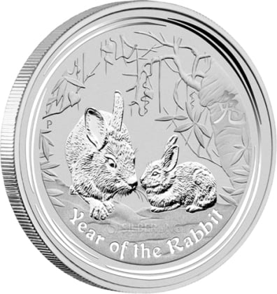 Lunar II - Hase 2 oz Silber 2011