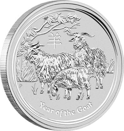 Lunar II - Ziege 1/2 oz Silber 2015