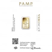 Goldbarren 2,5 Gramm PAMP Suisse 3