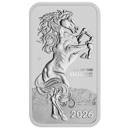 Lunar Pferd 1 oz Silber 2026 Rectangular