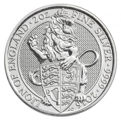 Queen's Beasts Lion 2 oz Silber 2016
