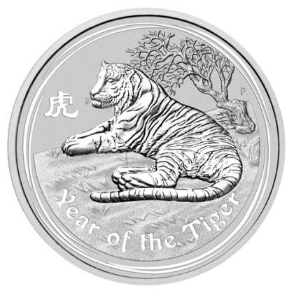 Lunar II - Tiger 2 oz Silber 2010